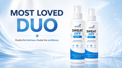 DermaFit Sweat Off Spray – 20% Aluminium Chloride Hexahydrate Anti-Sweat & Odor Control Spray (120ml)