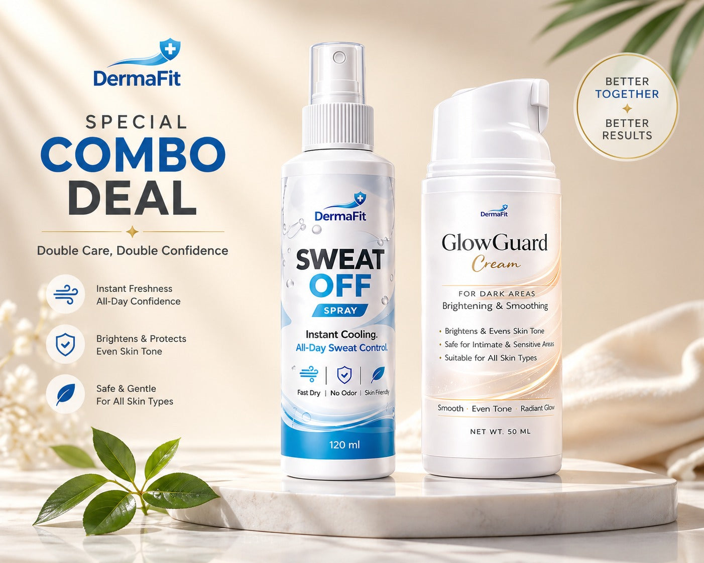 DermaFit Combo Set ( SweatOff + GlowGuard )