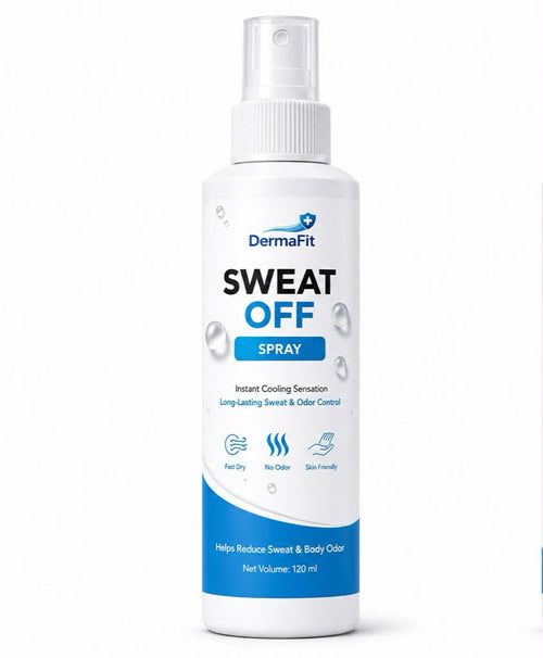 DermaFit Sweat Off Spray – 20% Aluminium Chloride Hexahydrate Anti-Sweat & Odor Control Spray (120ml)